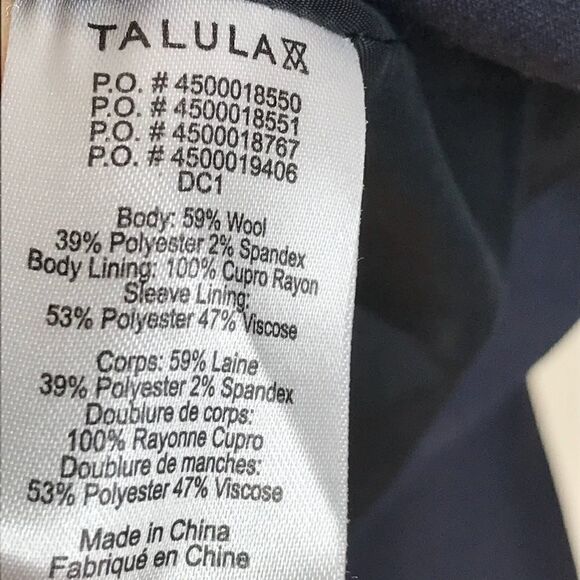 Talula Sz 00 Navy Blazer - Cute! - Picture 6 of 8